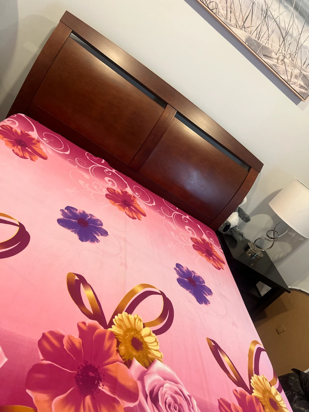 Queen Size Wooden Bed Frame with Bed Box - photo 2
