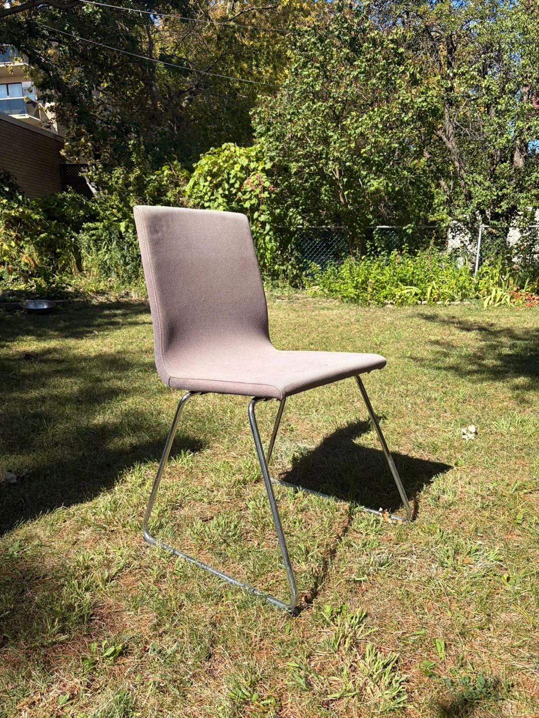 Modern Grey Upholstered Dining Chair