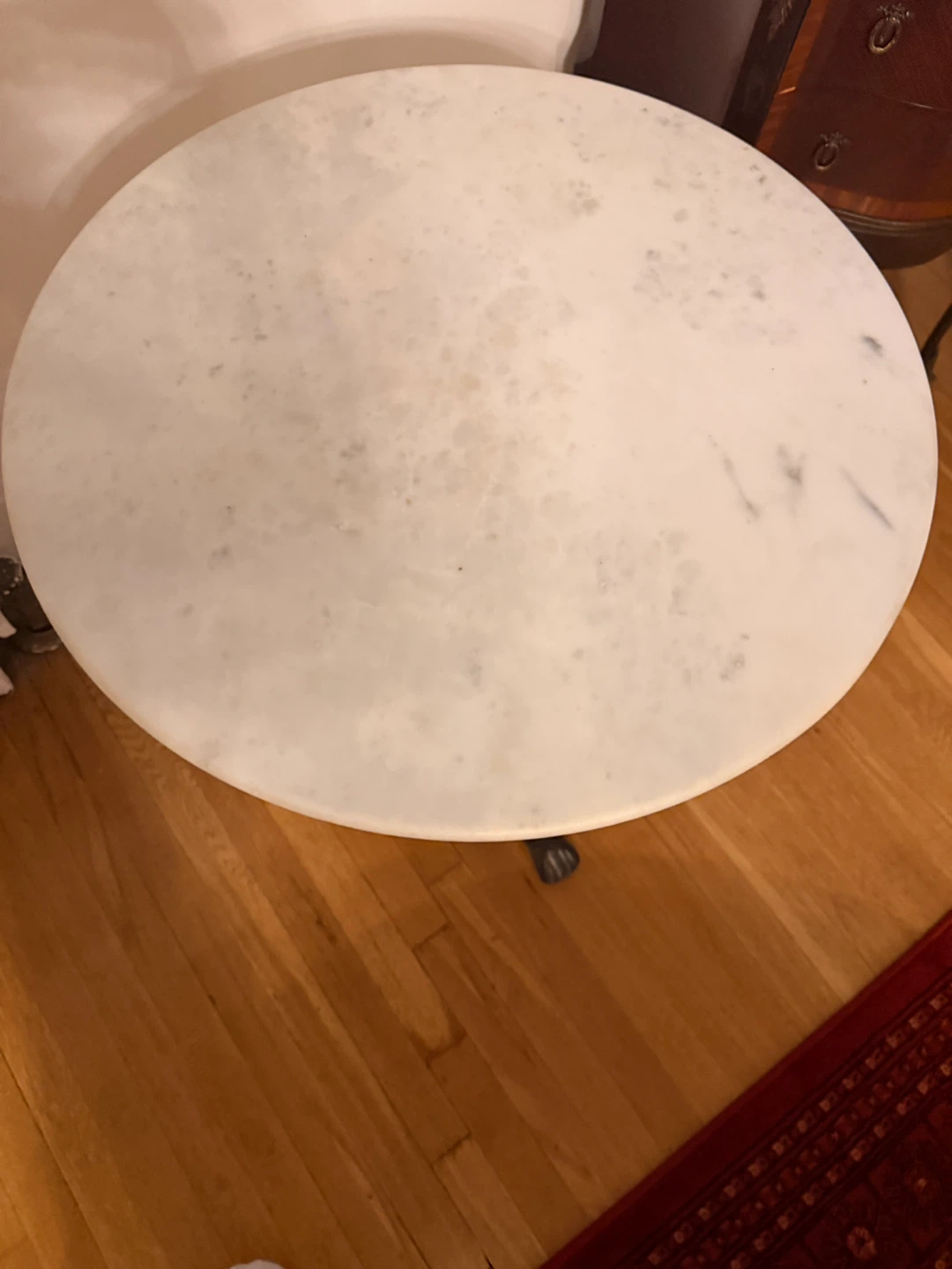 French style Round Marble Bistro Table - photo 3