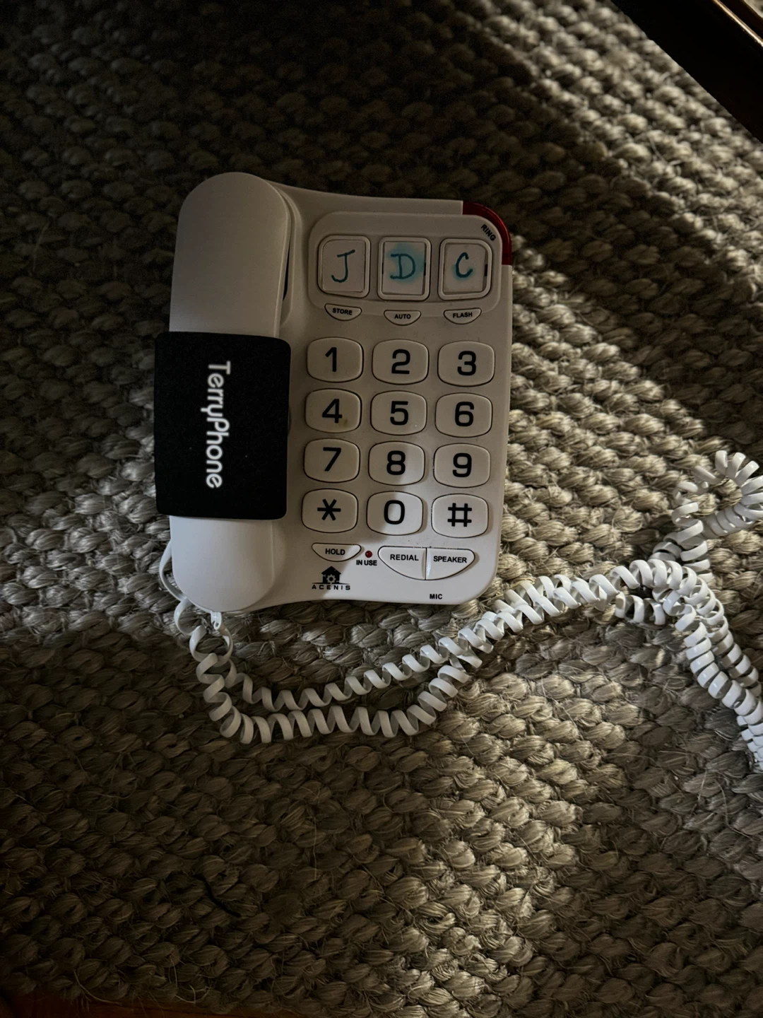 Senior friendly land line phone with large buttons
