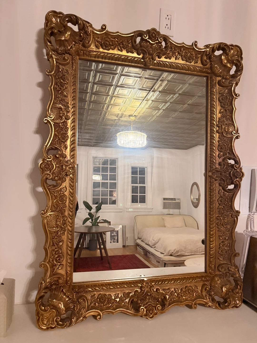 Ornate Gold Framed Wall Mirror