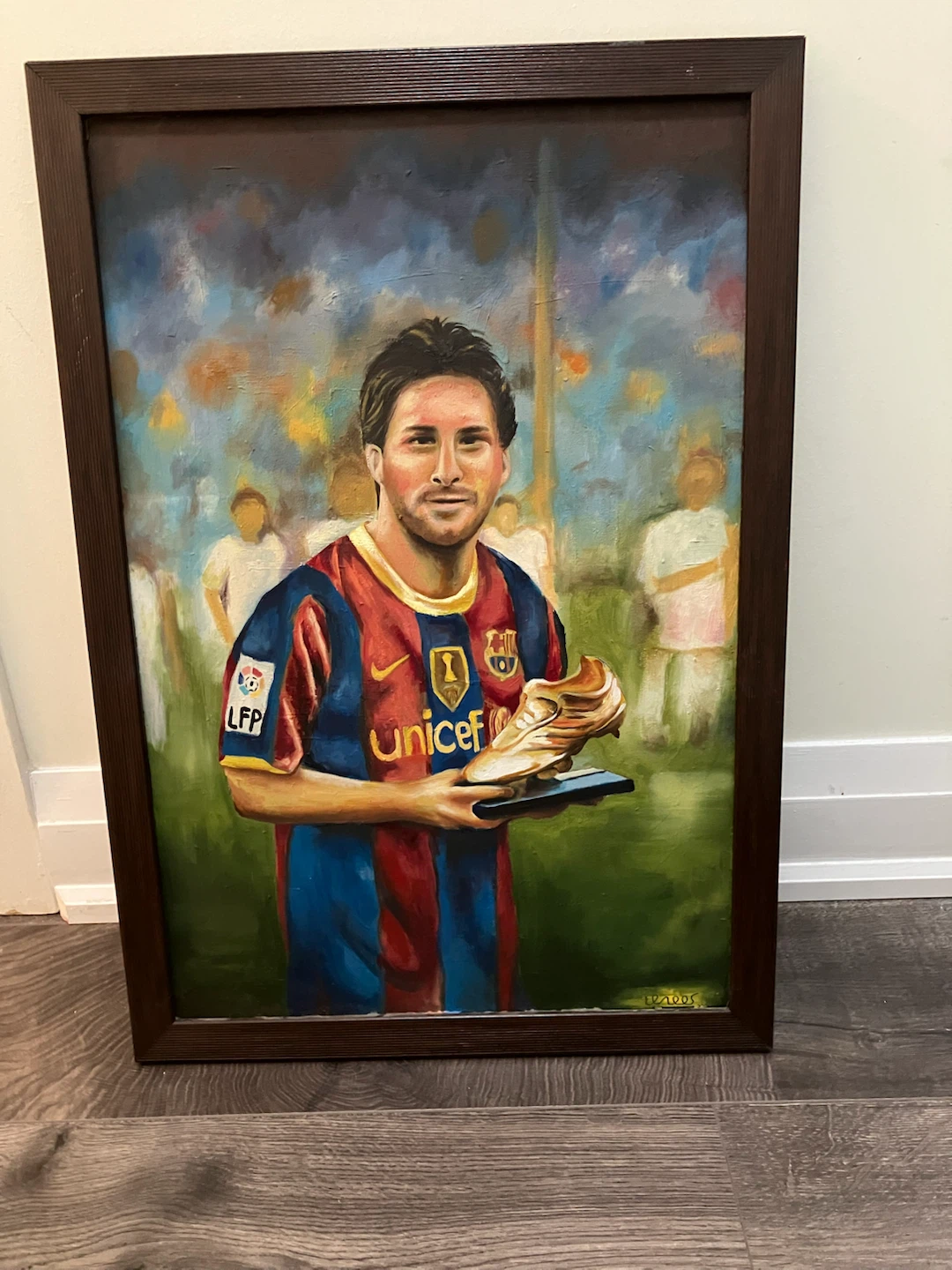 🐐Lionel Messi FC Barcelona golden boot original Painting