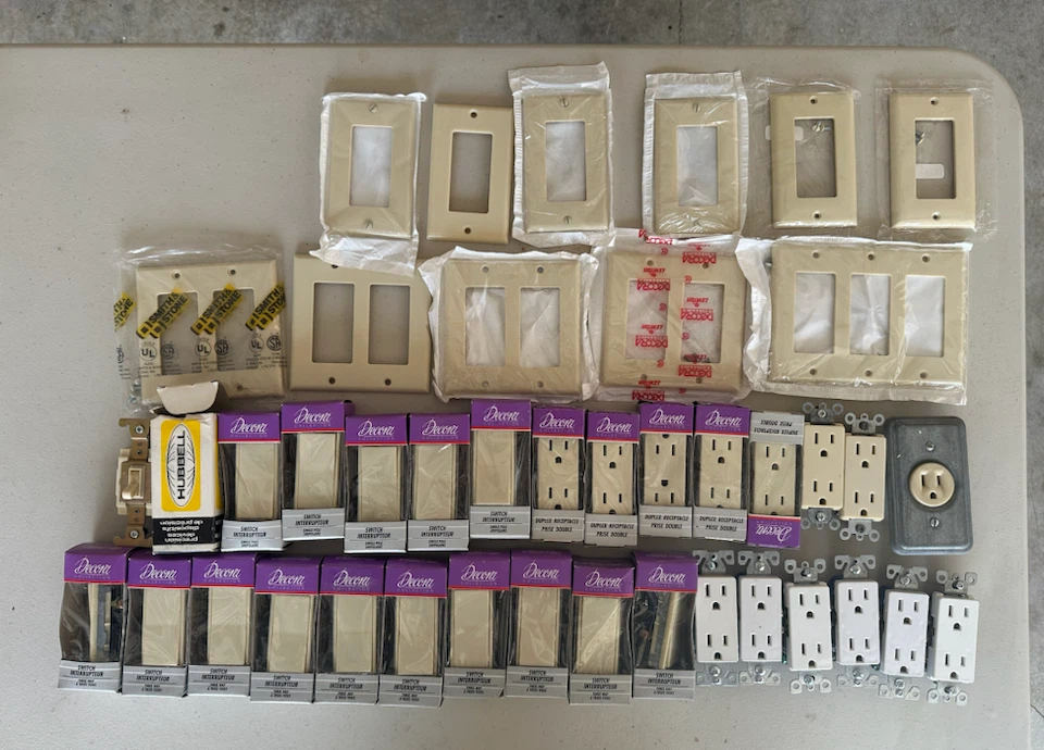 Assorted Decora Collection Light Switches and Receptacles