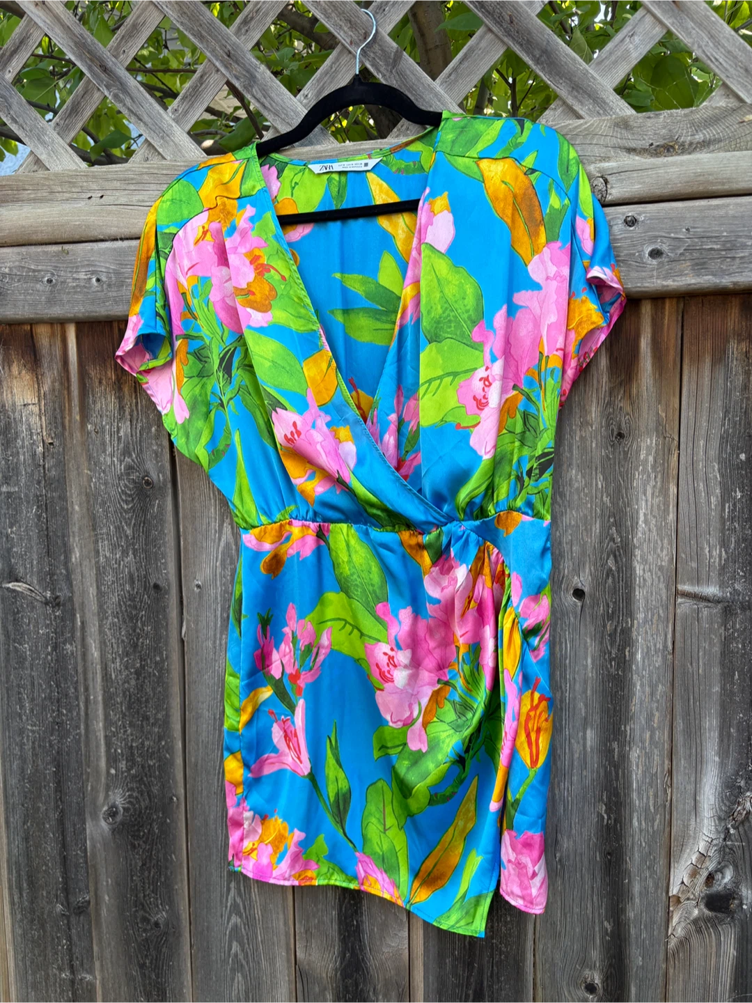Zara floral print wrap dress - photo 4