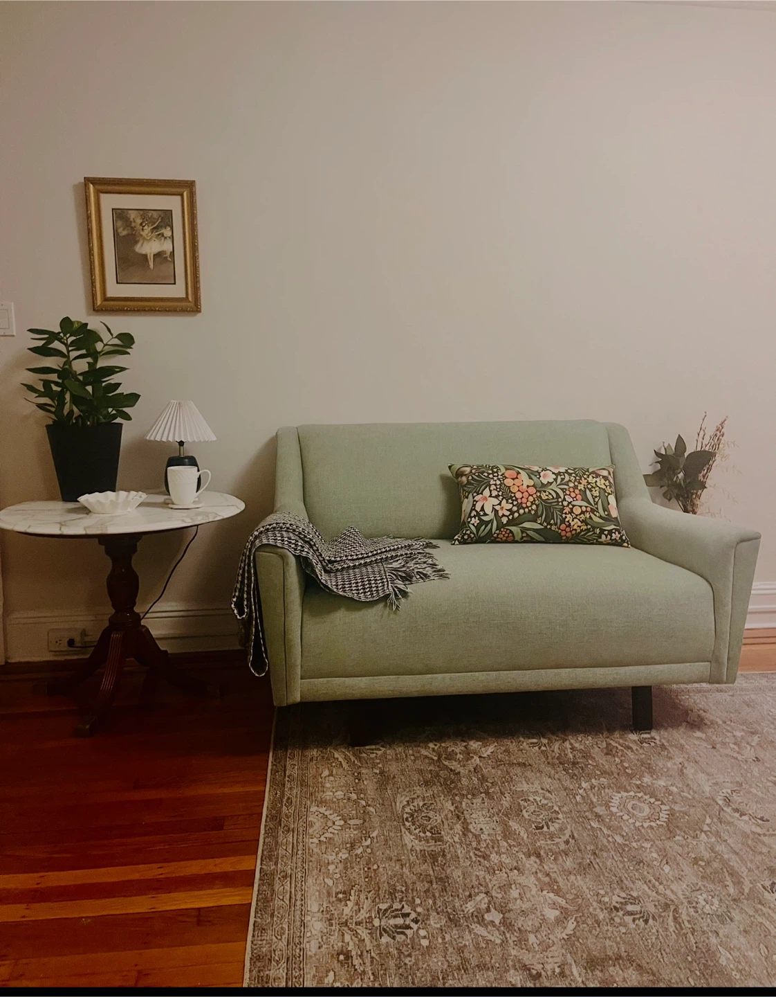 Sage Green Loveseat - high quality fabric - photo 4