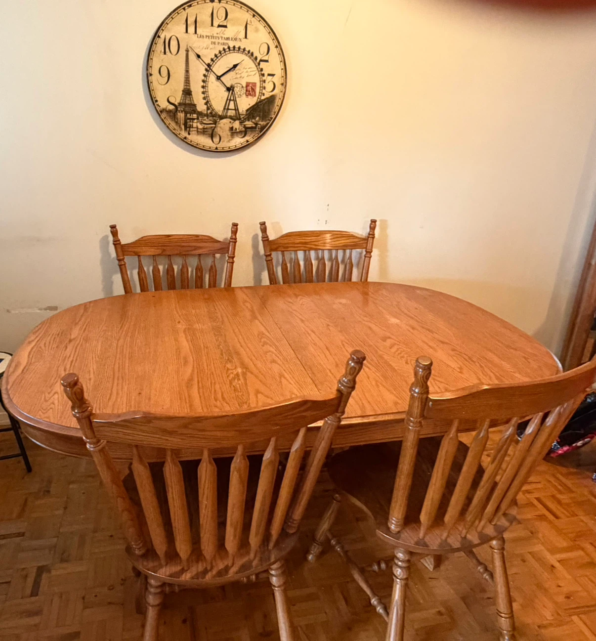 Oak Dining Table and 4 Chairs - photo 2