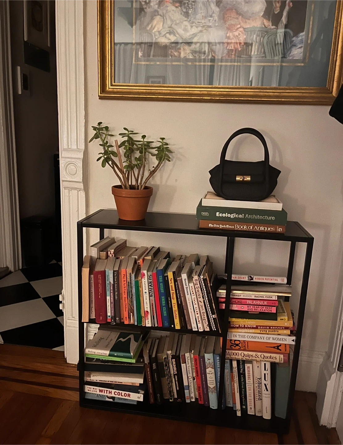 Minimalist Black Metal Bookshelf
