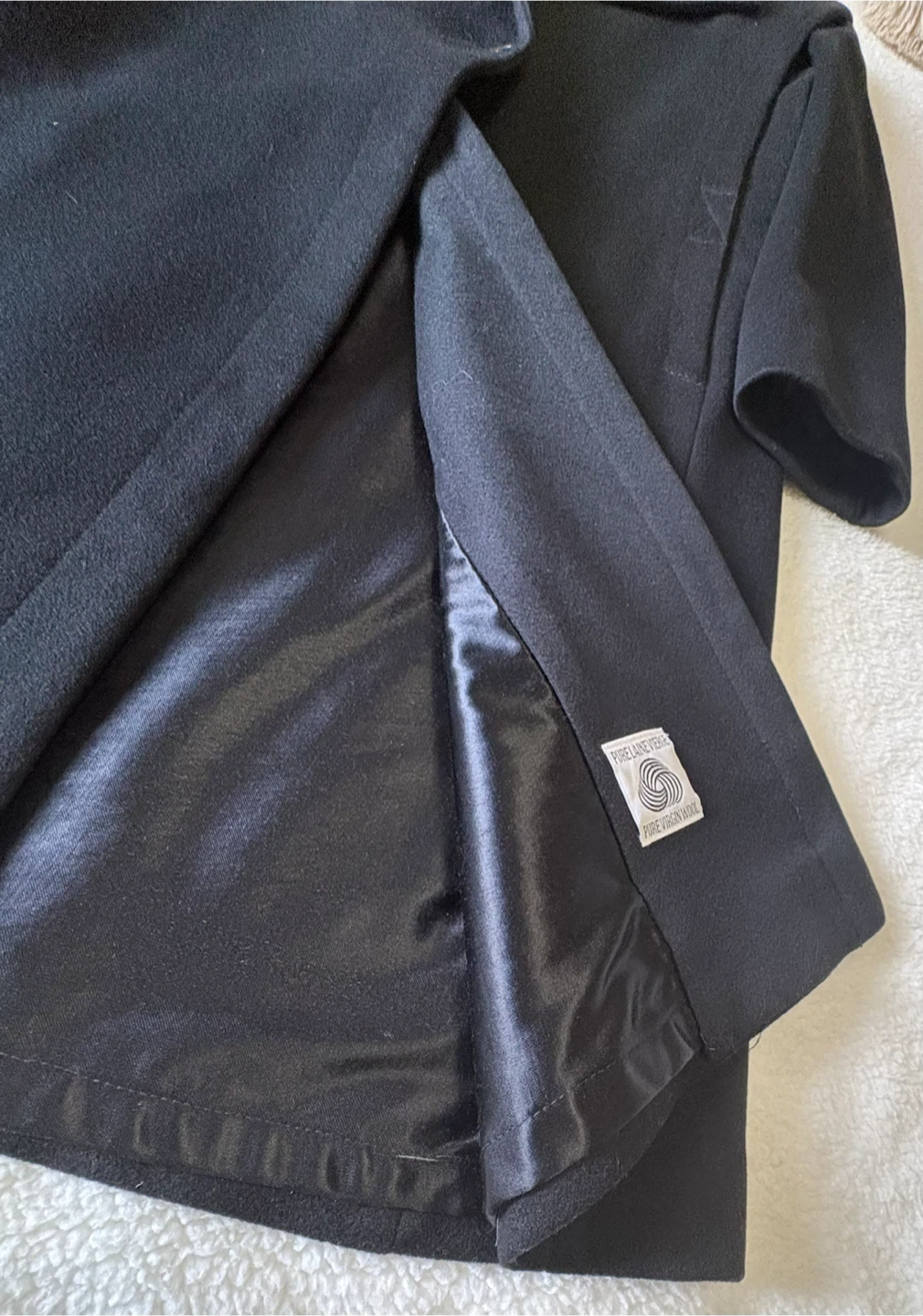 Black Pure Virgin Wool Double-Breasted  Coat - photo 5