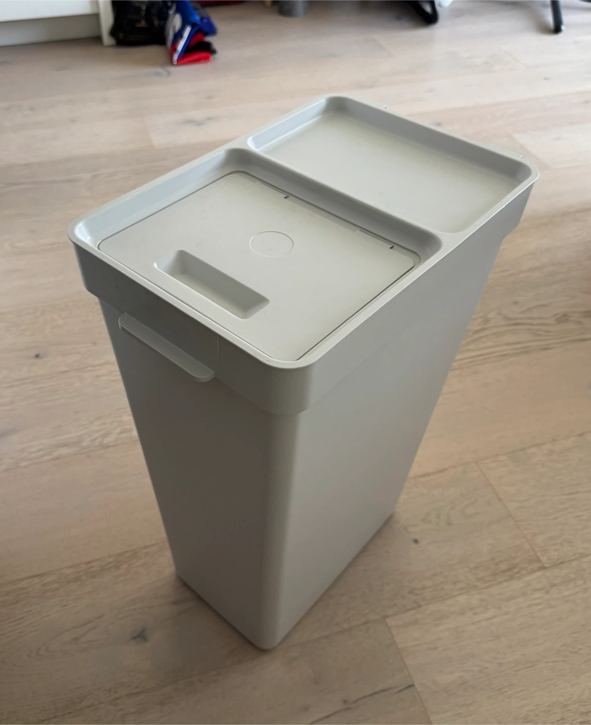 IKEA HALLBAR Bin with lid, 35L