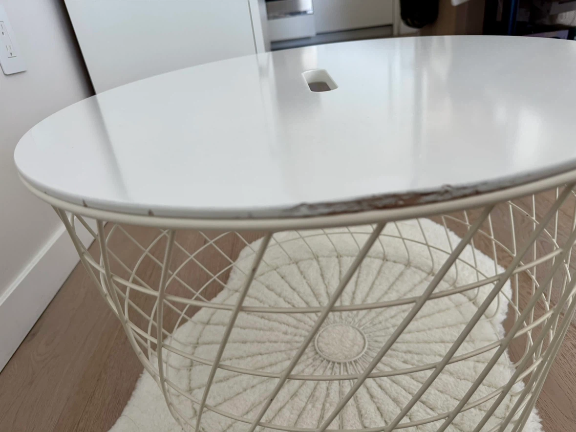IKEA Wire Storage Coffee Table + Rug - photo 4