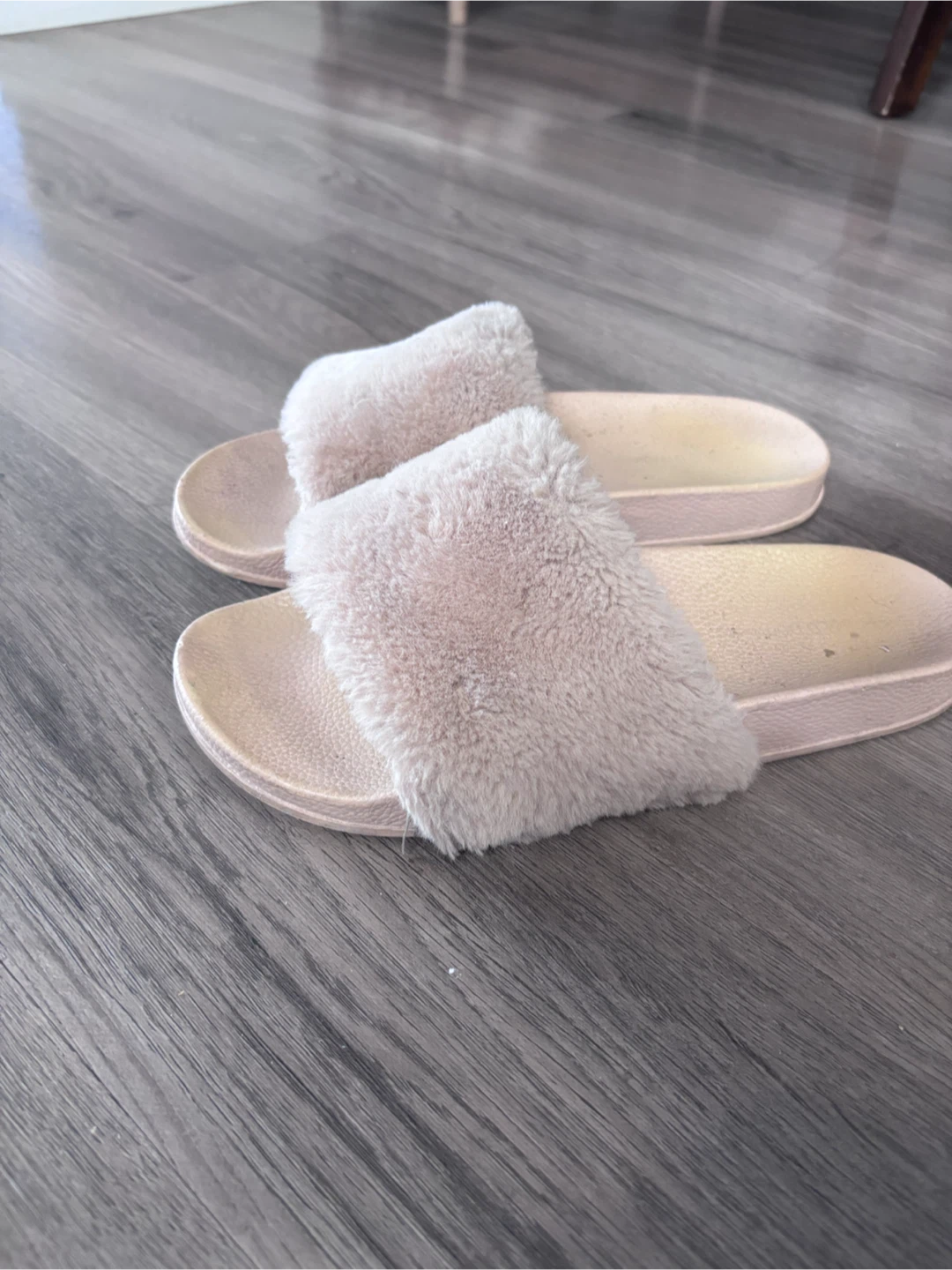Pink Faux Fur Slides - photo 2