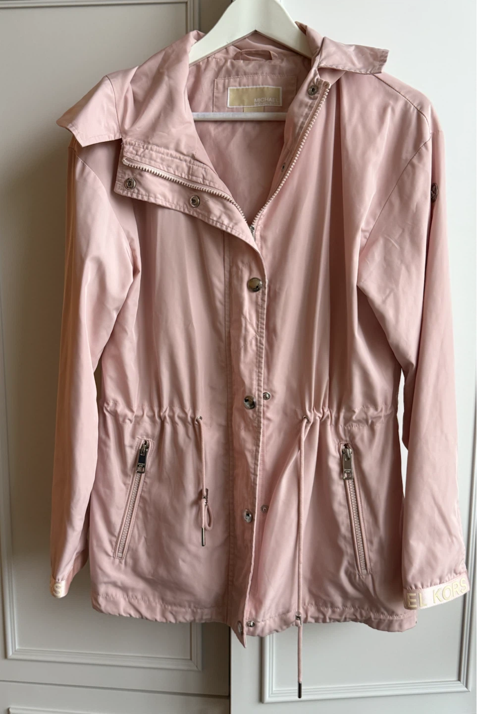 NEW Michael Kors Pale Pink Lightweight Windbreaker Jacket