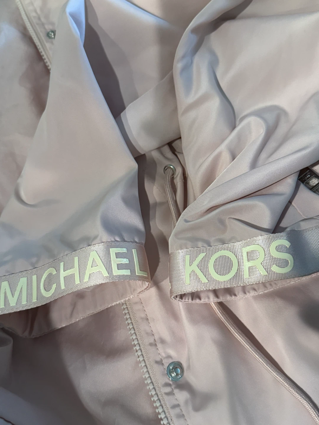 NEW Michael Kors Pale Pink Lightweight Windbreaker Jacket - photo 3