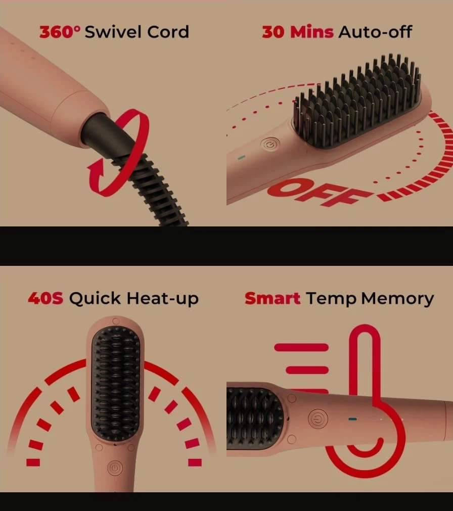 TYMO Ionic Hair Straightening Brush - photo 2