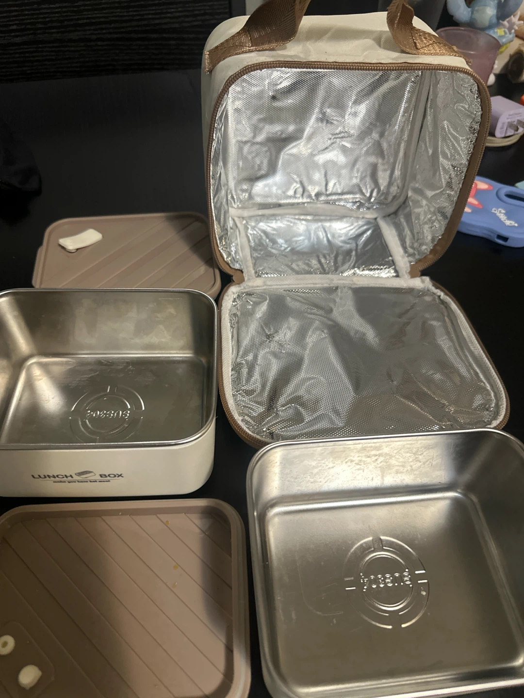 Insulated Lunch Bag with Two Stainless Steel Containers - photo 3
