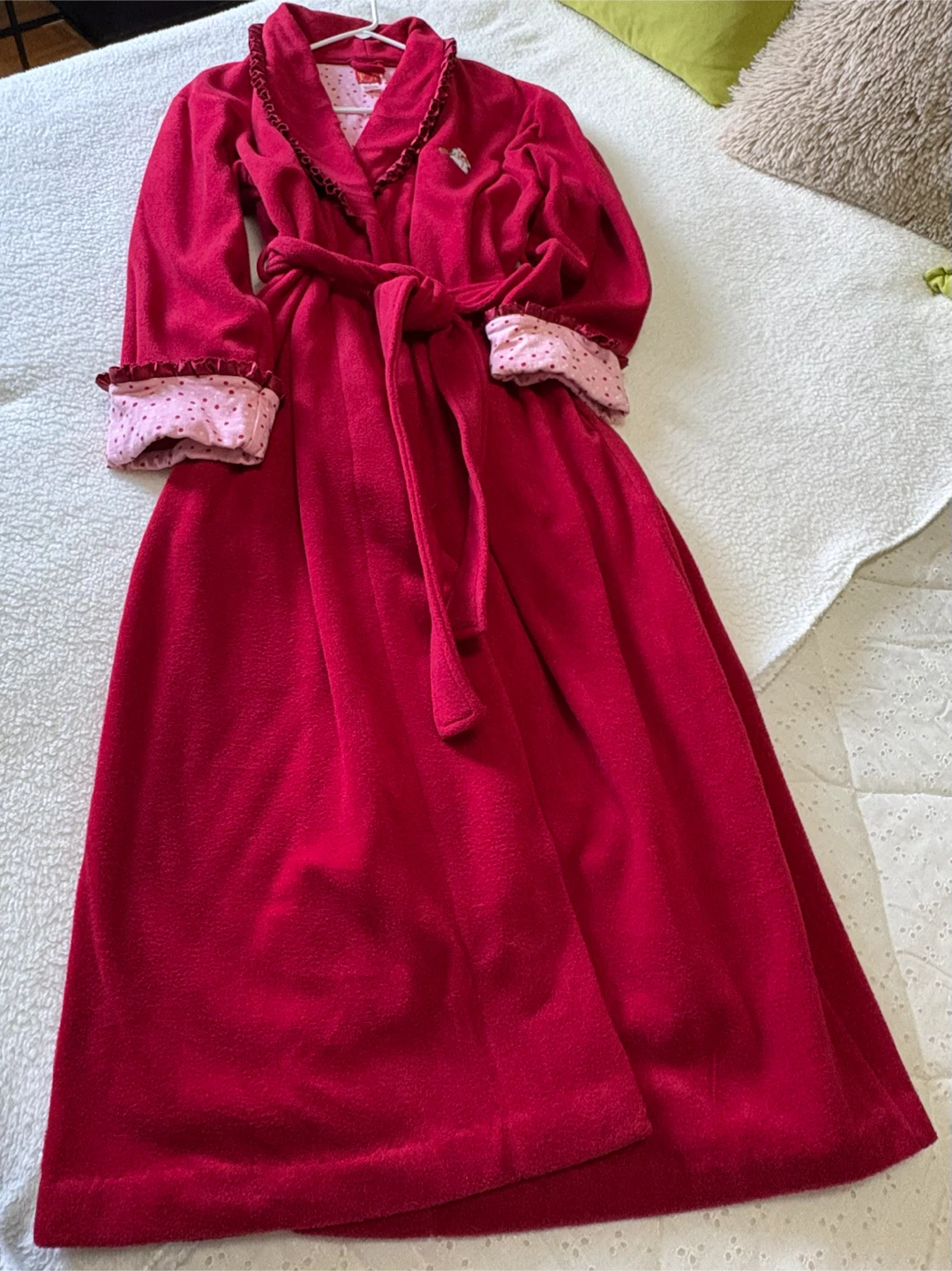 Holiday Joy Red Fleece Robe Size Small