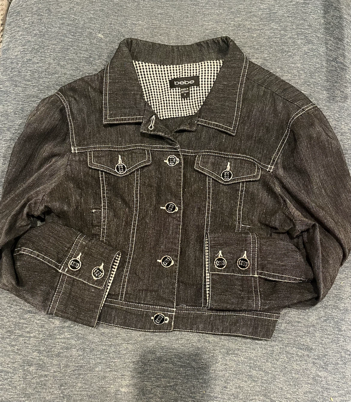 Bebe black denim jacket