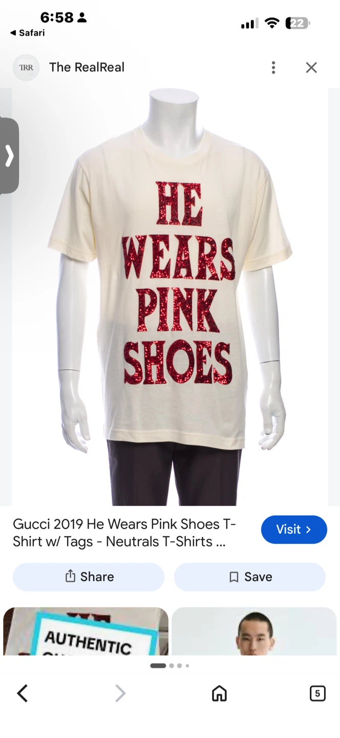 Gucci He Wears Pink Shoes T-Shirt
