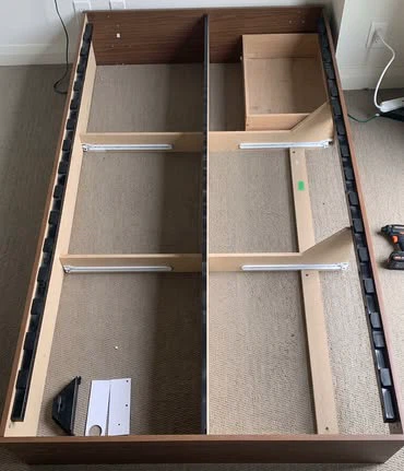 Wooden Bed Frame with Storage