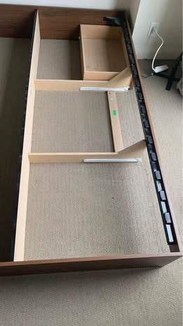 Wooden Bed Frame with Storage - photo 2