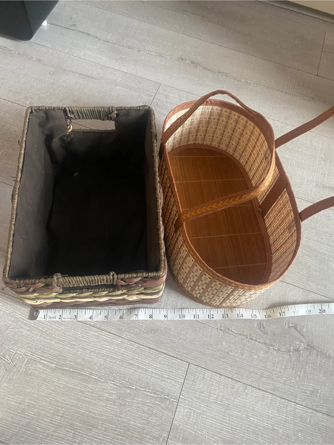 Two Woven Storage Baskets - photo 5