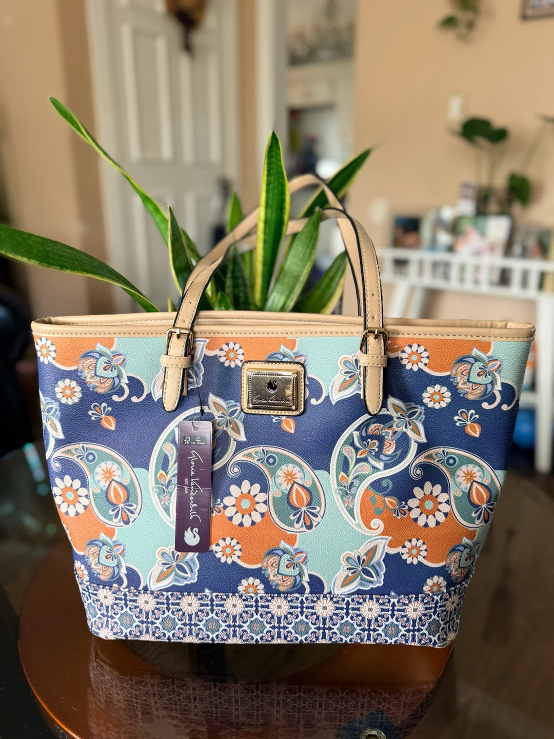Gloria Vanderbilt Paisley Tote Bag