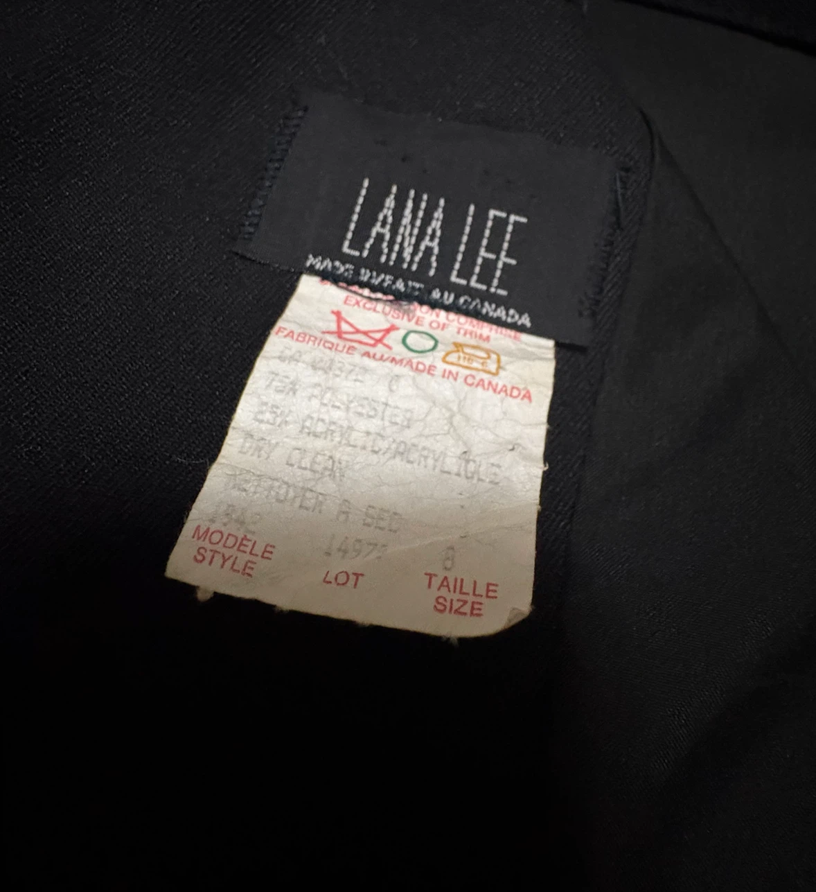 Lana Lee Vintage Black Blazer Size 8 - photo 4