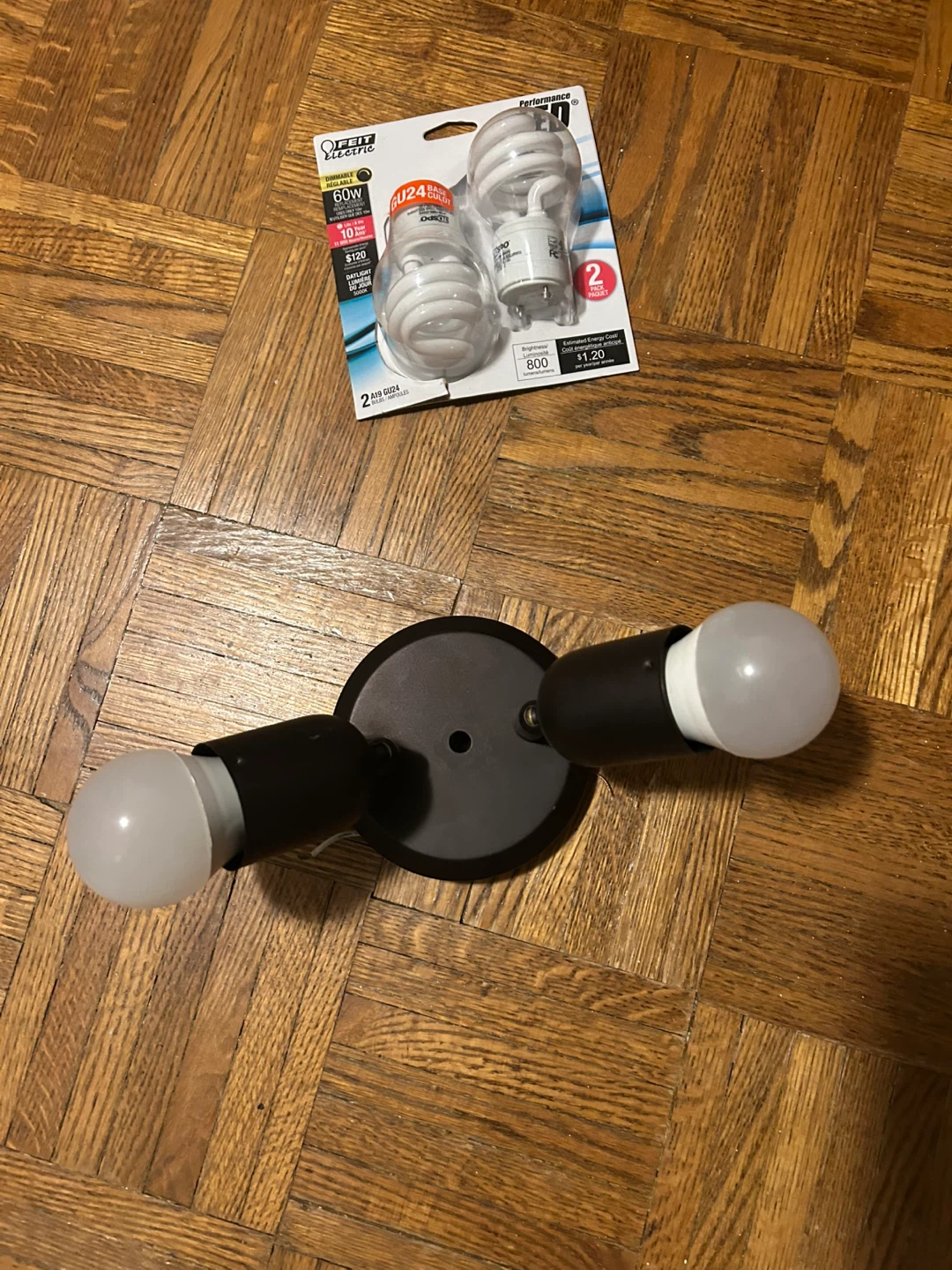 2-Light Flush Mount Fixture with GU24 Bulbs - photo 2