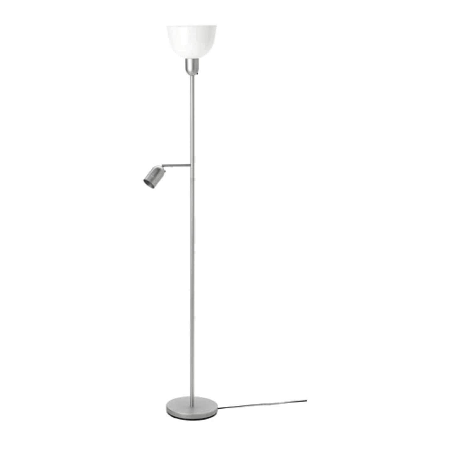 2 free bulbs, Silver Floor Lamp with Reading Light - photo 3
