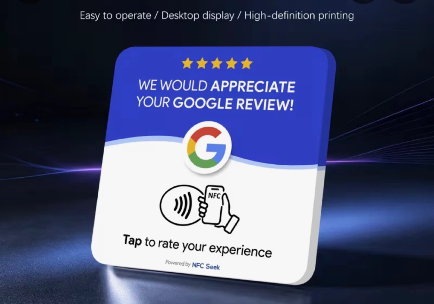 Google Review and Social Media Tap Sign - photo 3