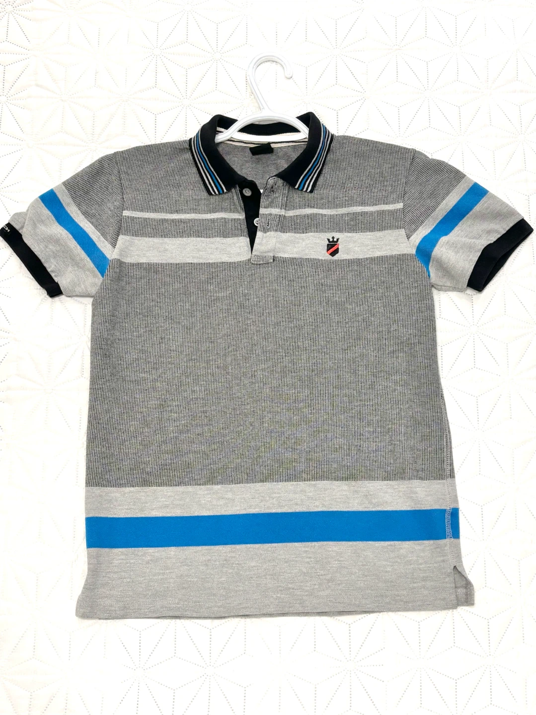 Vintage Coach Mens Striped Polo Shirt size medium