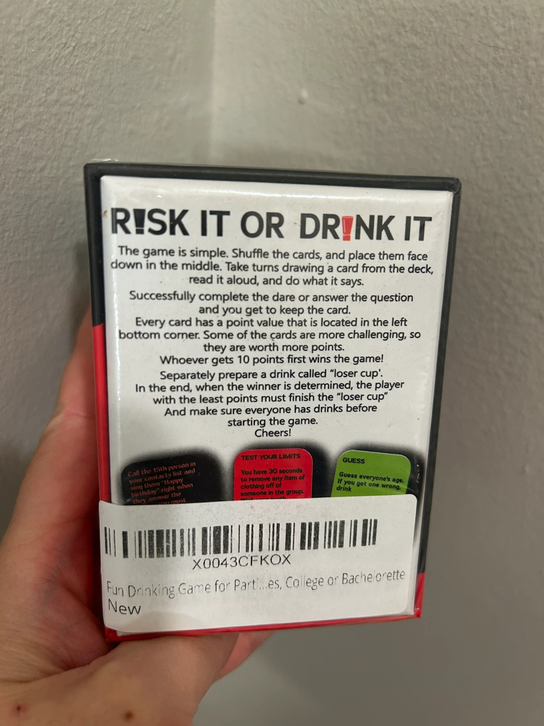 Risk It Or Drink It Party Card Game - photo 2