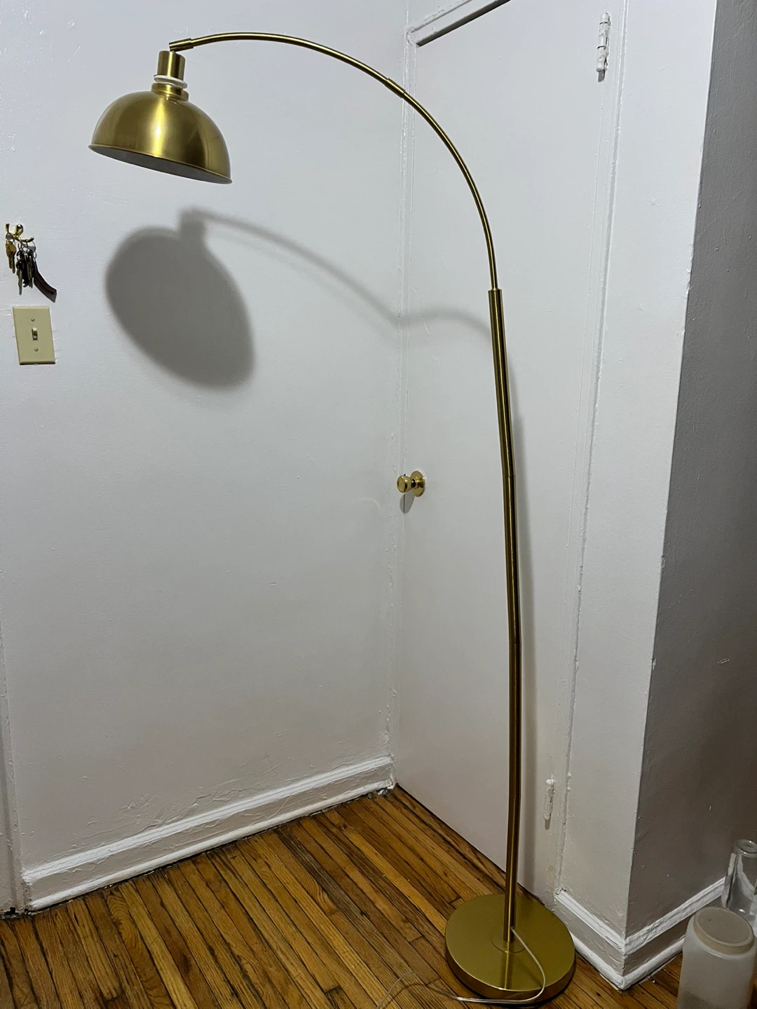 Brass Finish Arched Floor Lamp