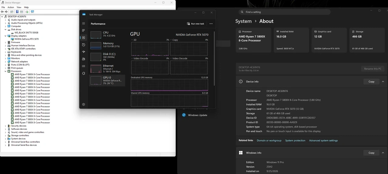 Gaming PC | RTX 5070 | Ryzen 7 5800X - photo 3