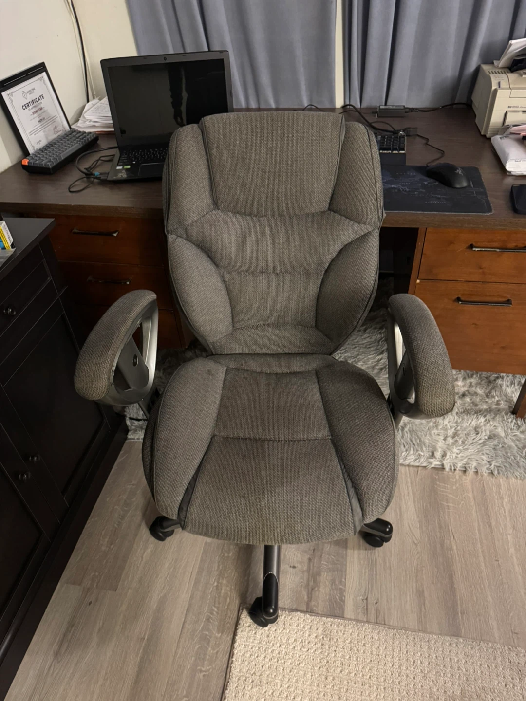 Grey Fabric Office Chair