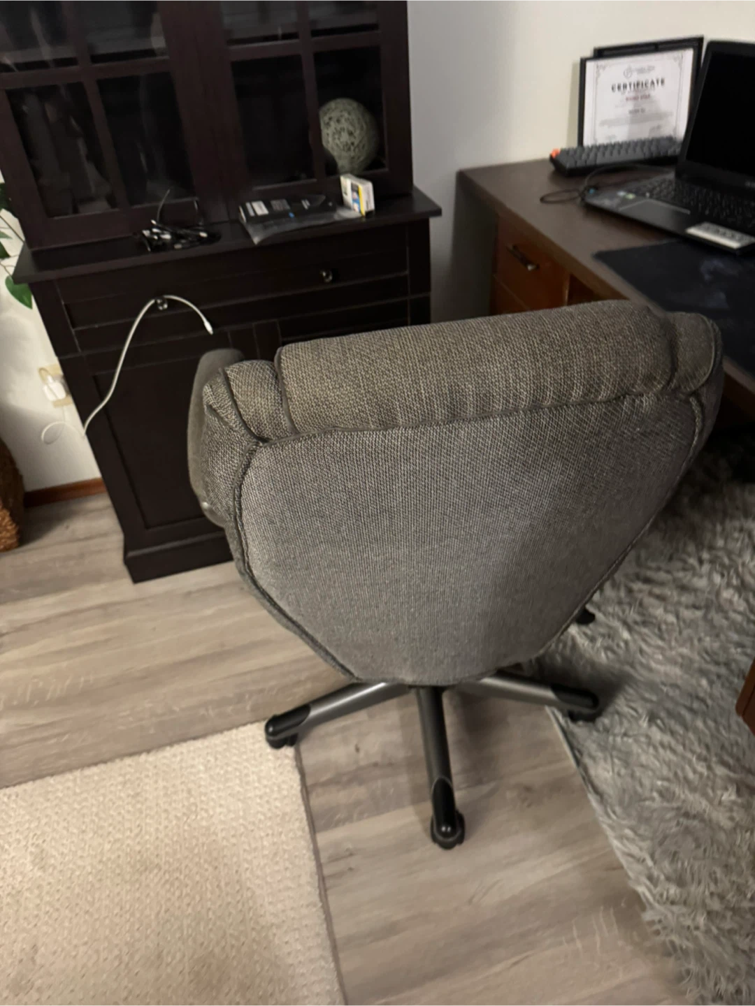 Grey Fabric Office Chair - photo 2