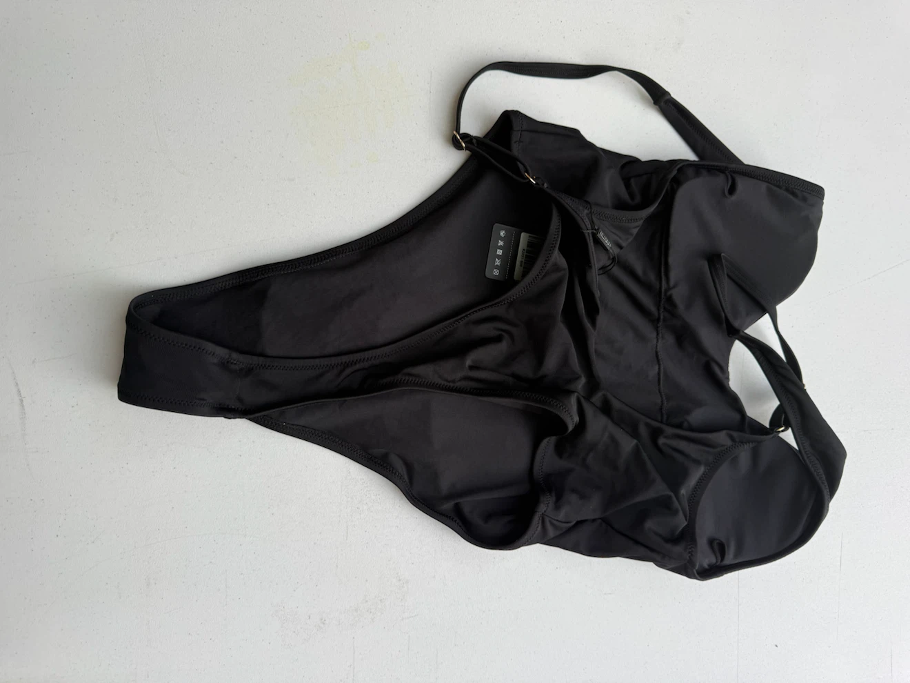 RELLECIGA Black High-Waist Bikini Bottoms