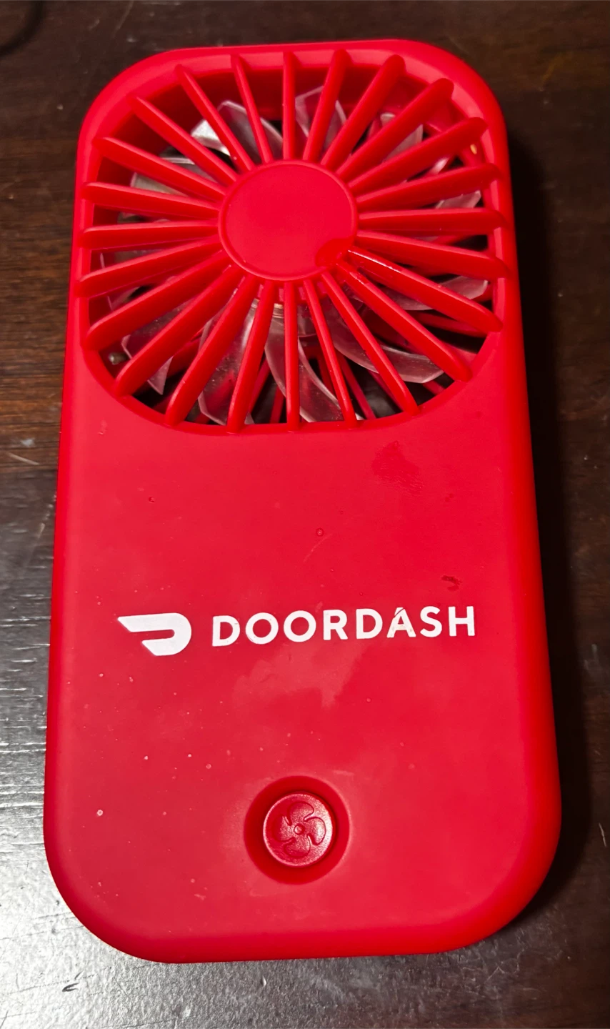 DoorDash portable handheld fan