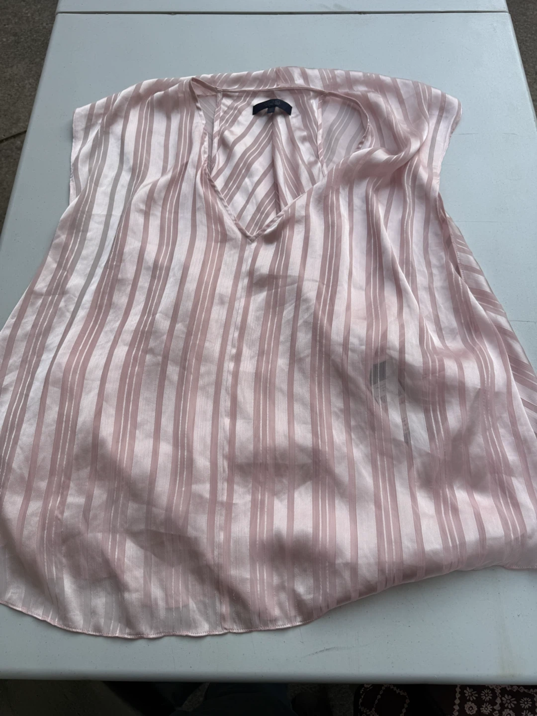 Rachel Rachel Roy Sleeveless Striped Top Tea Rose 2X