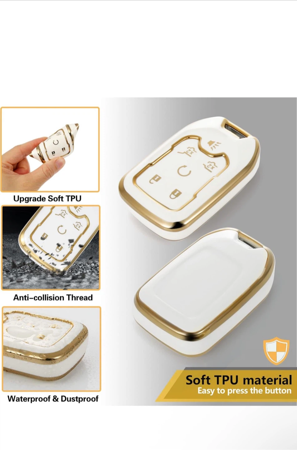 CTRINEWS Car Key Fob Cover for GM Vehicles