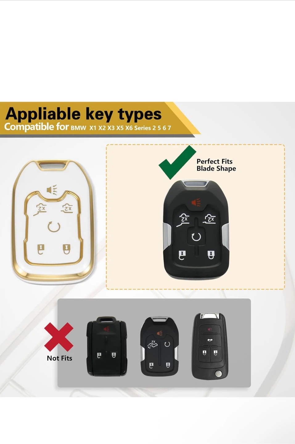 CTRINEWS Car Key Fob Cover for GM Vehicles - photo 2
