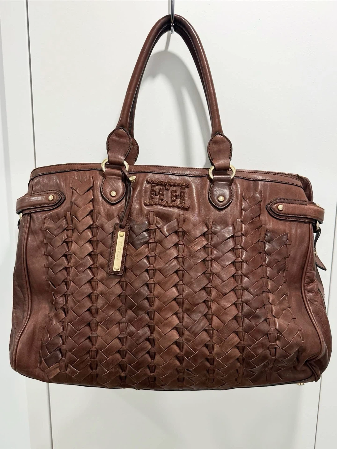 Escada Margaretha Leather Weave Tote Bag - photo 3