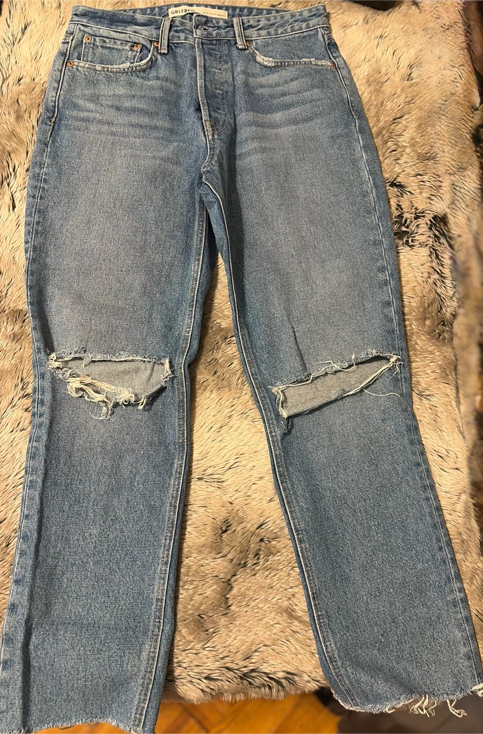 GRLFRND Blue Distressed Denim Jeans - photo 4