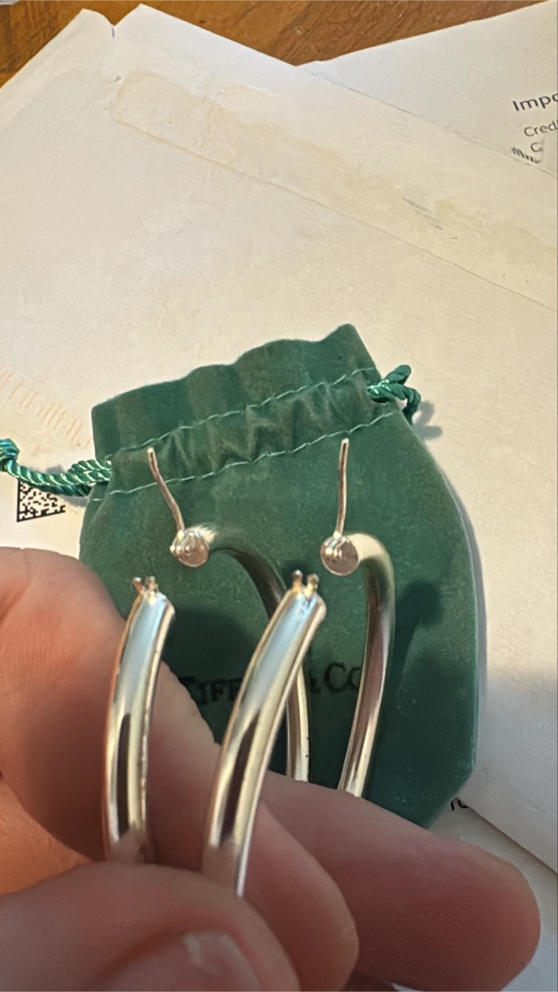Tiffany & Co. Sterling Silver Hoop Earrings - photo 2