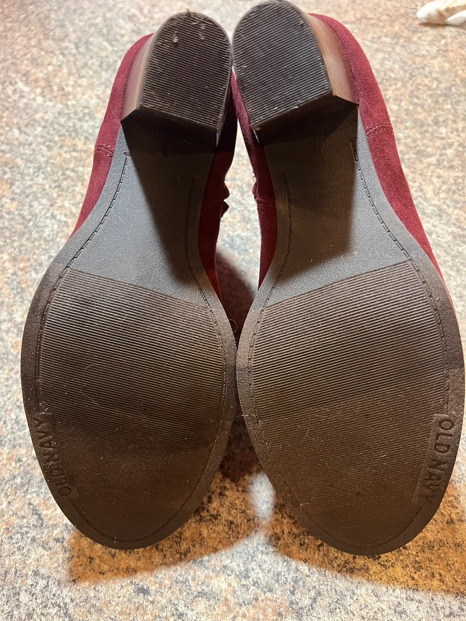 Old Navy Burgundy Ankle Boots Size 8 - photo 3