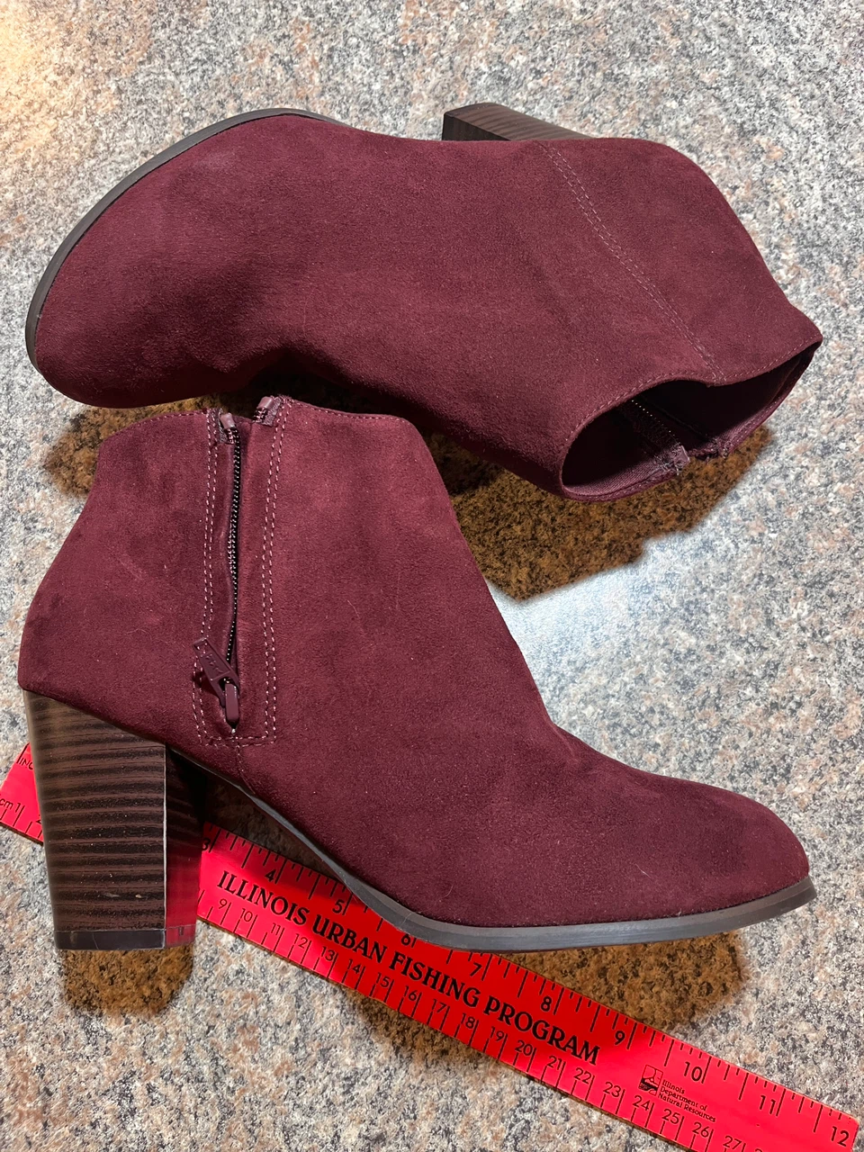 Old Navy Burgundy Ankle Boots Size 8 - photo 4