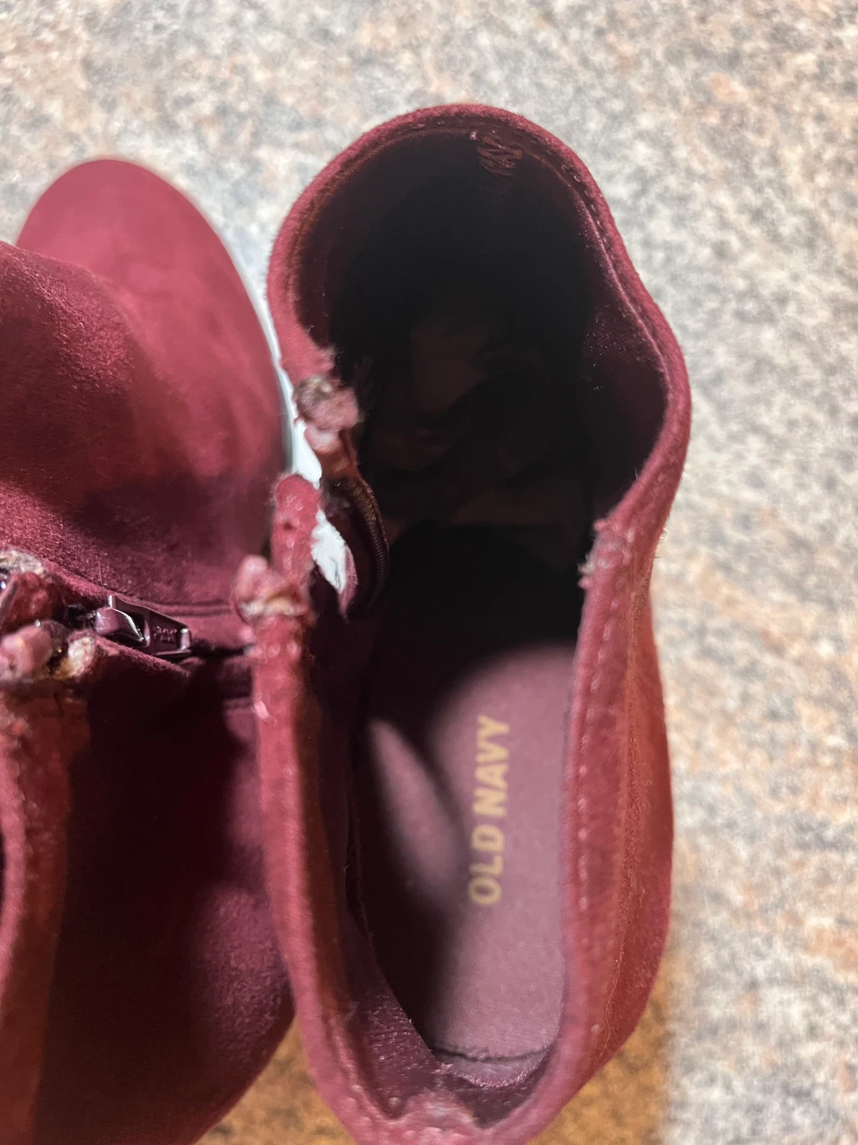 Old Navy Burgundy Ankle Boots Size 8 - photo 5