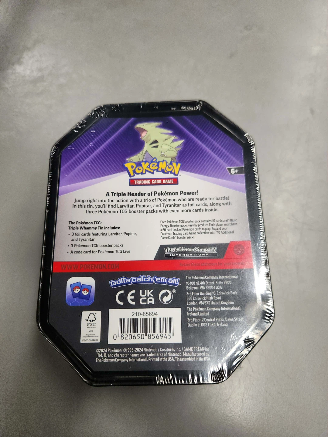 Pokemon Trading Card Game Triple Whammy Tin - photo 2
