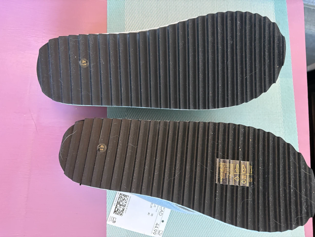 NWT H&M Velvet Platform Sandals - Blue Size 10 - photo 3