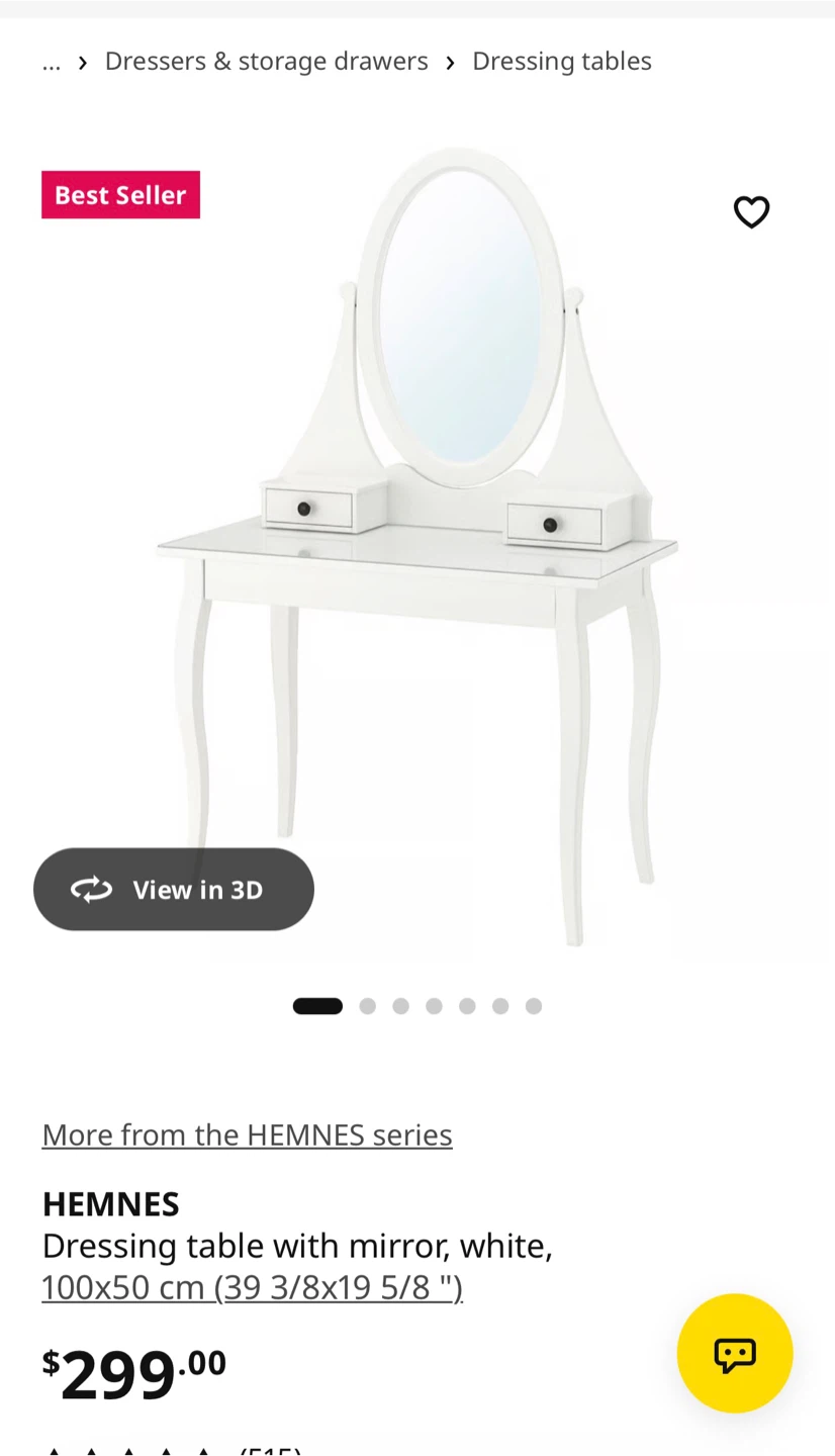 IKEA HEMNES Dressing Table with Mirror - photo 3